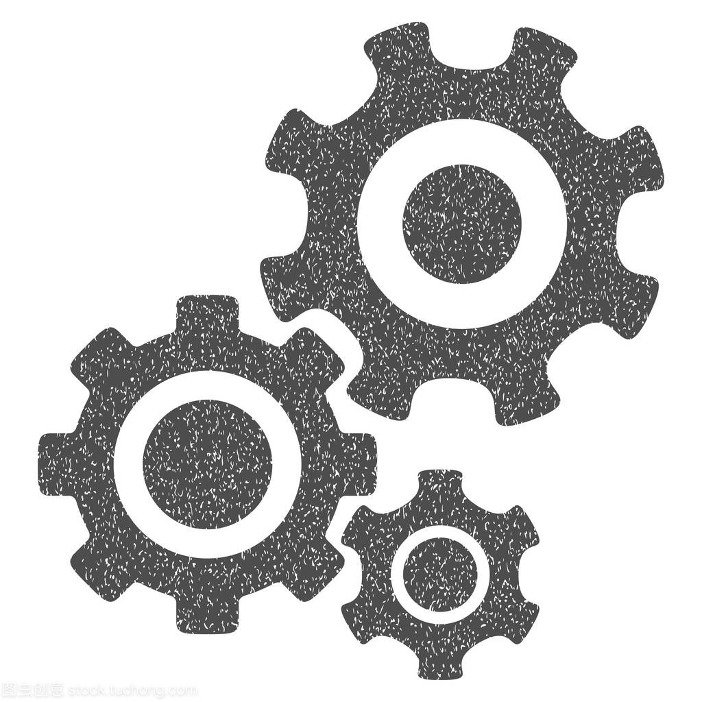 齒輪機制肌理質感圖標 鏈輪的藝術與技術融合